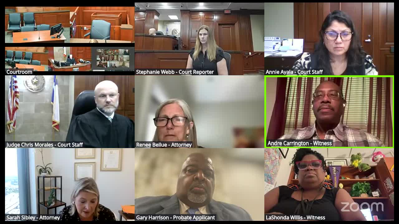 Fort Bend Court hears testimony on Zena Harrison's estate and heirship