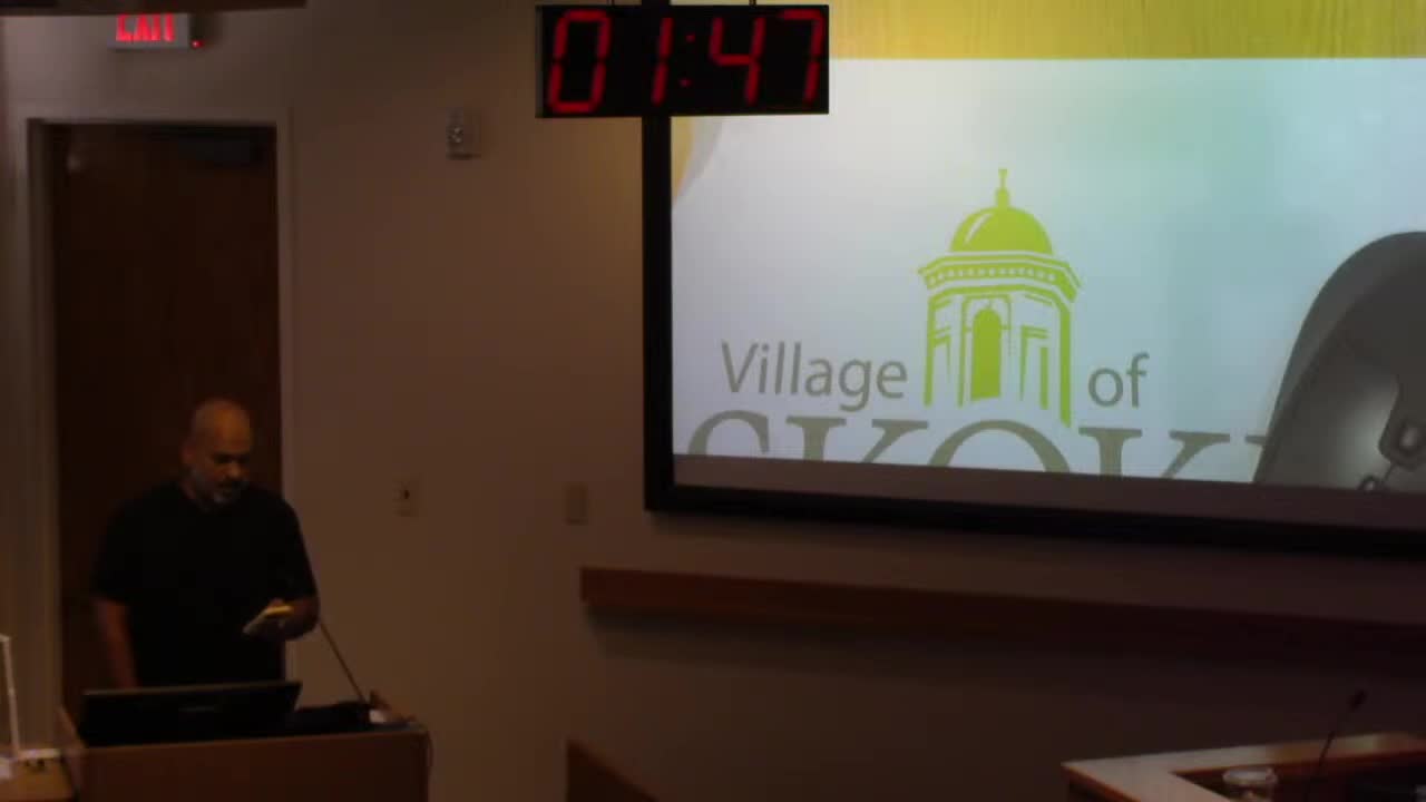Resident Urges Village Board to Address Safety and Service Accountability Issues