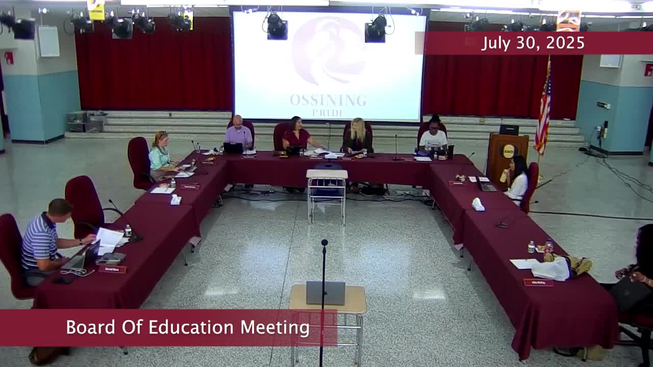 Ossining School Board Reviews Summer Facilities Projects and Capital Improvements