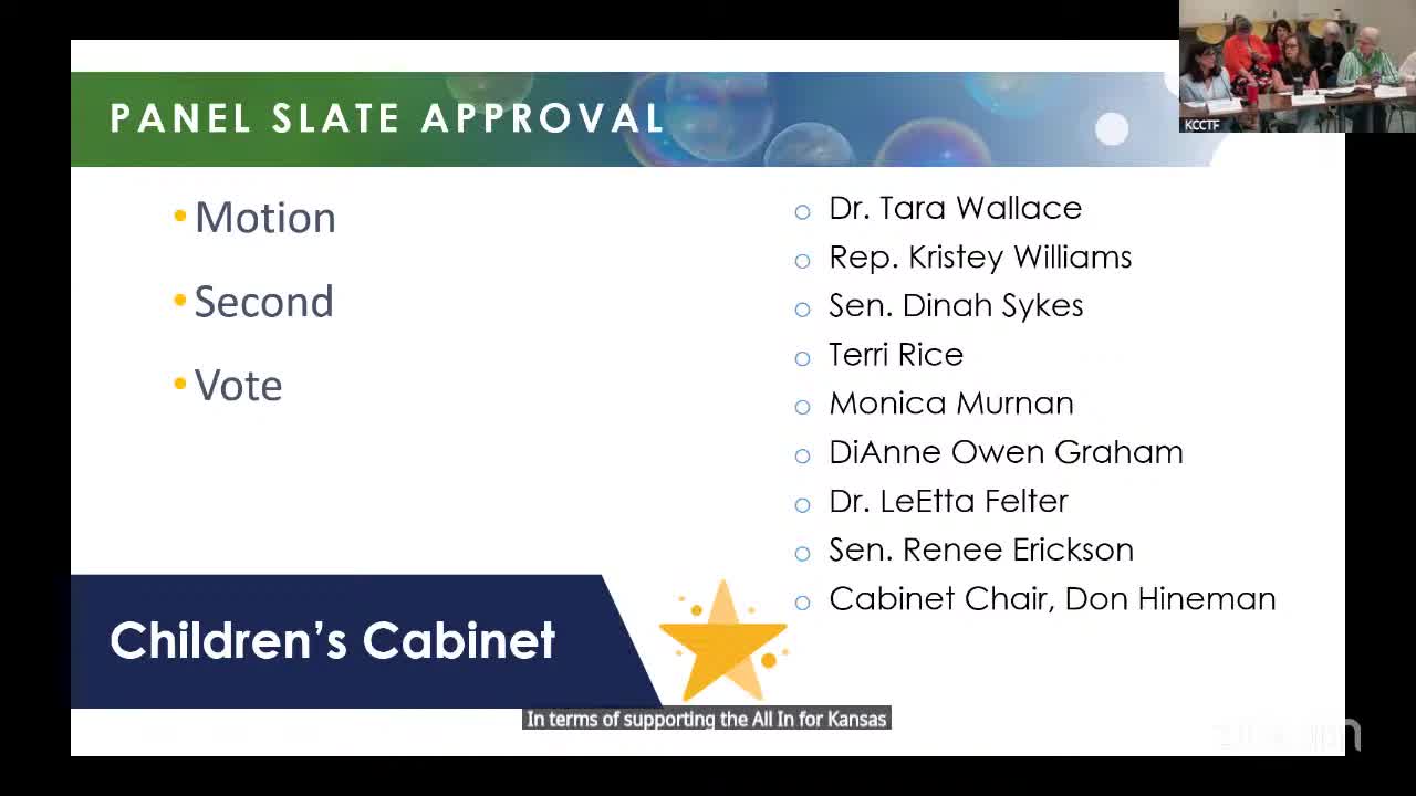 Kansas Children's Cabinet Welcomes New Members and Approves Preschool Grant Activities