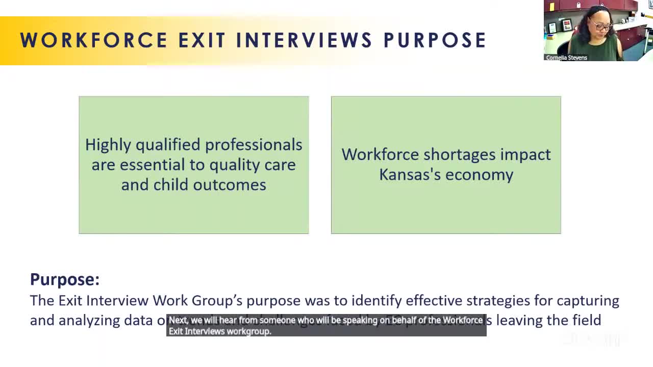 Work group recommends statewide exit interview system, plans handoff to workforce registry (CAPE) for implementation