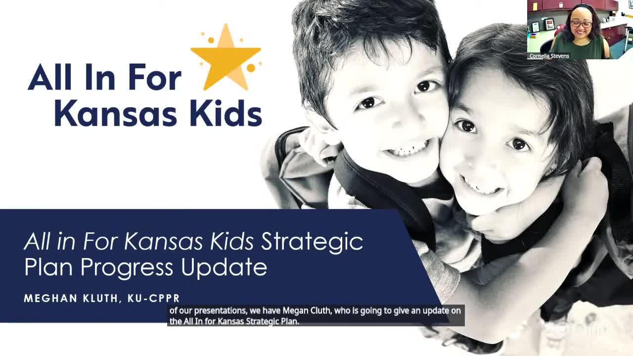 Panel hears updates on All In for Kansas Kids strategic plan, child-care zone grants and statewide monitoring framework