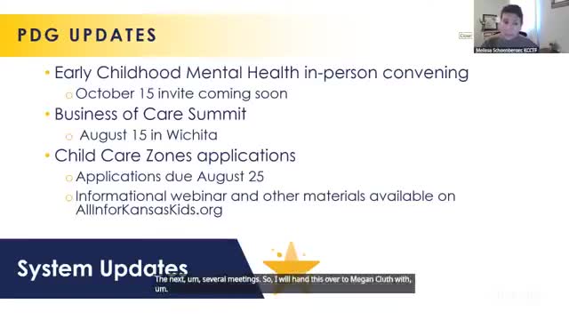 Panel hears Preschool Development Grant updates and staff review of member SharePoint hub