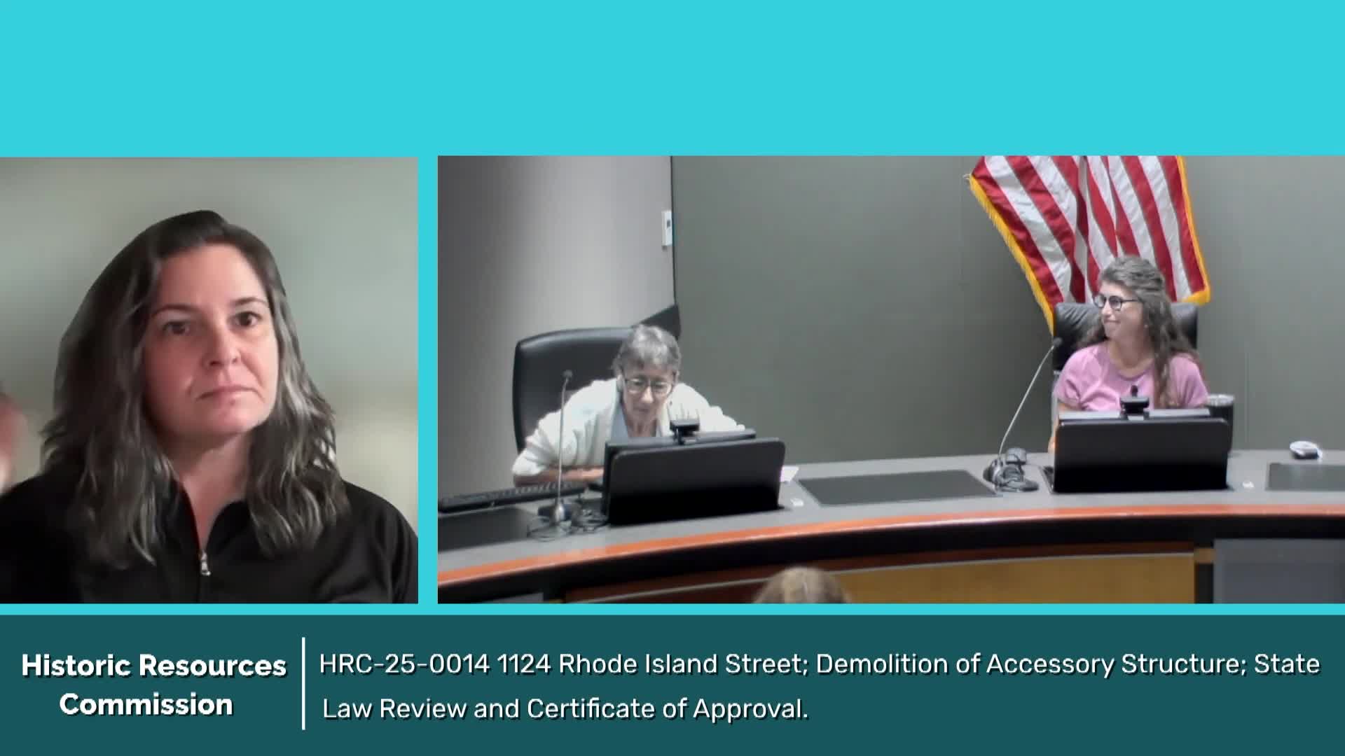 Commission finds accessory structure at 1124 Rhode Island non-contributing and approves demolition