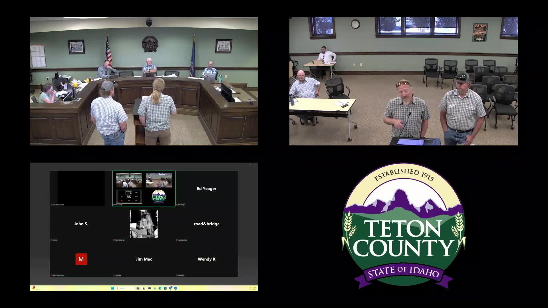 Commissioners approve two road vacations, grooming garage contract and LEC HVAC replacement; public works reports on equipment and chip seal