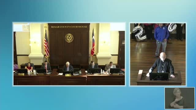 Bishop Mike Leads Prayer for Bexar County Court Commissioners' Meeting
