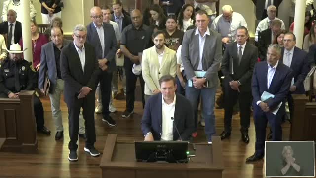 Jeff Webster addresses commissioner's court on community impact commitment