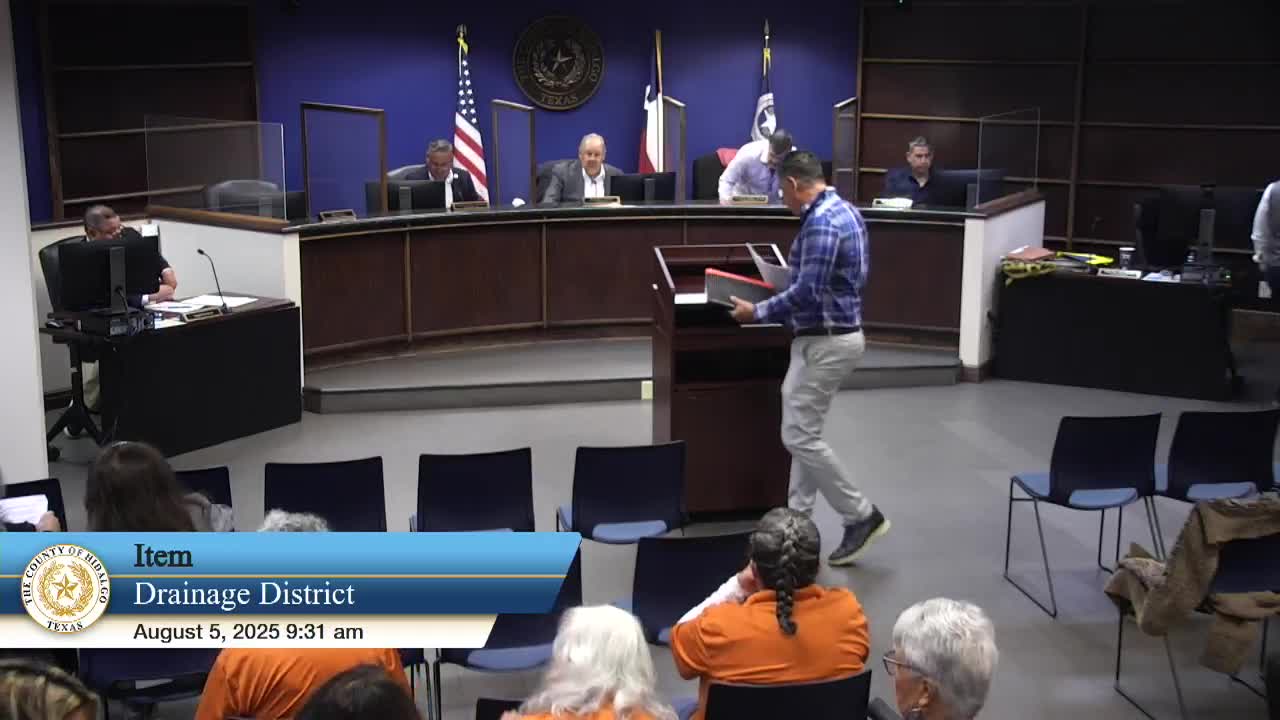 Hidalgo County Drainage District Board Approves Multiple Construction Projects and Investments