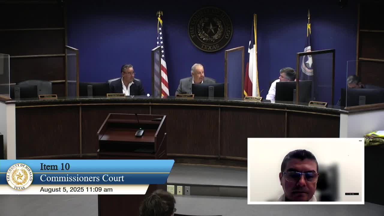 Hidalgo County Commissioners Approve Budget Revisions and Contract Agreements