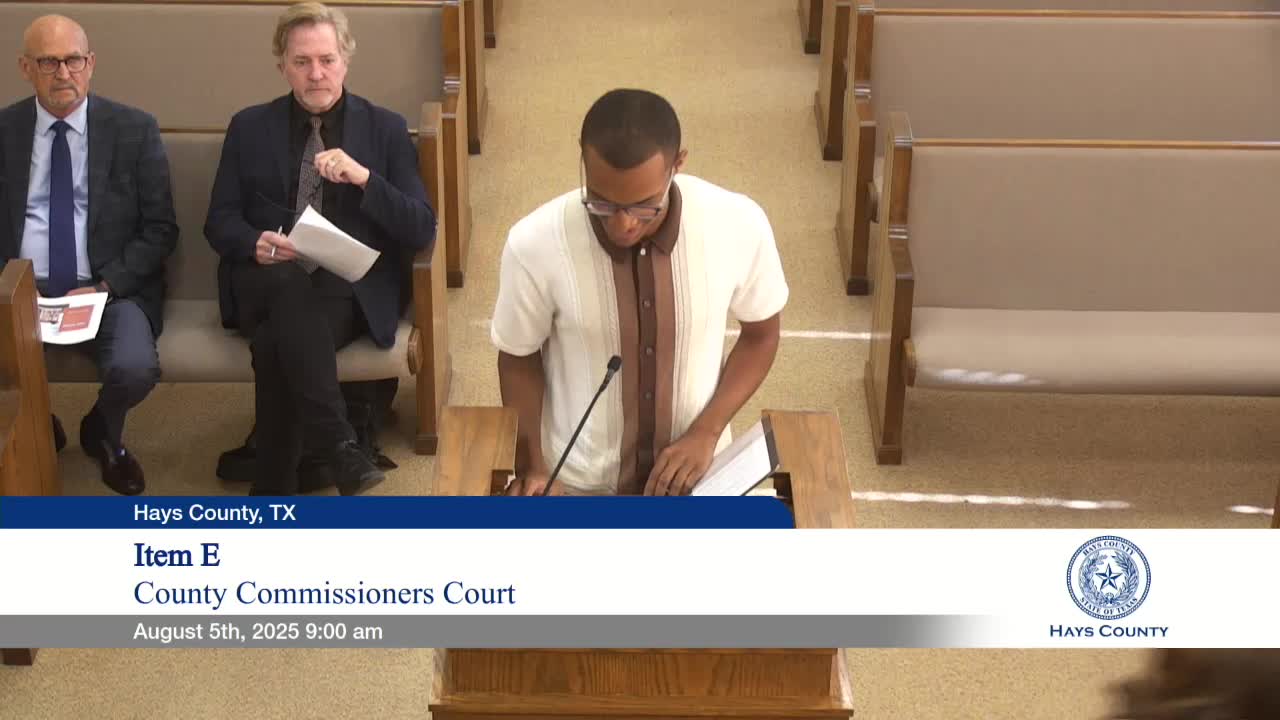 Intern Urges Hays County to Shift Budget Focus Towards Crime Prevention Programs