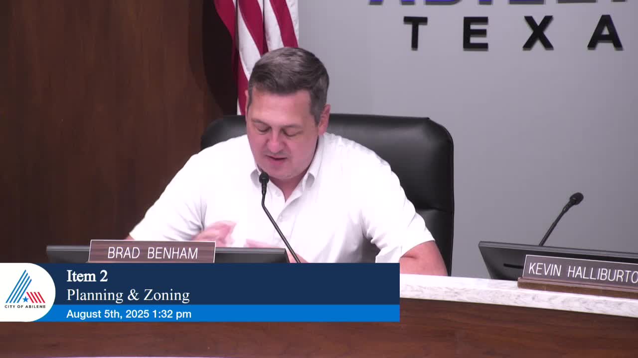 Abilene Planning Commission Considers Zoning Change for 30 Acres on Maple Street