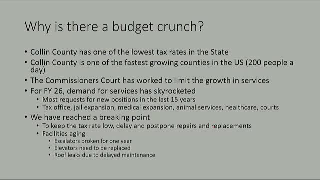 Collin County Commissioner Addresses Aging Infrastructure and Budget Challenges