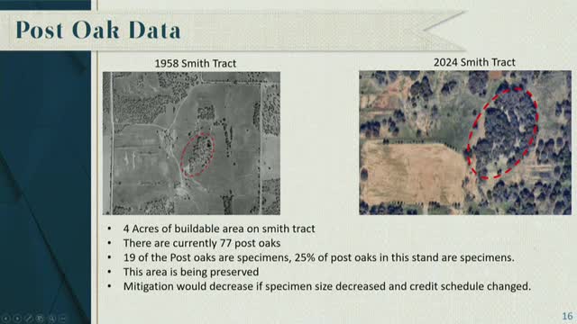 Conservation Development Plan Prioritizes Preservation of Mature Post Oaks in Smith Track
