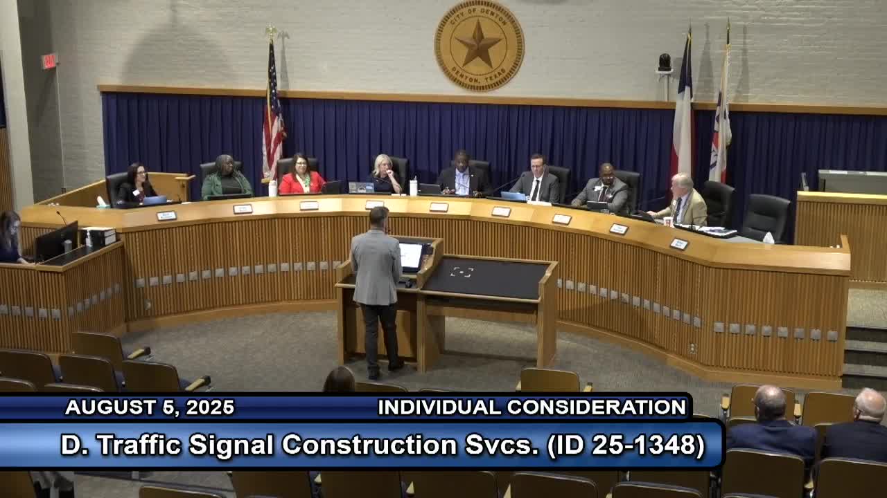 Denton Council Approves Signal Pole Recycling and Recognizes Staff Contributions