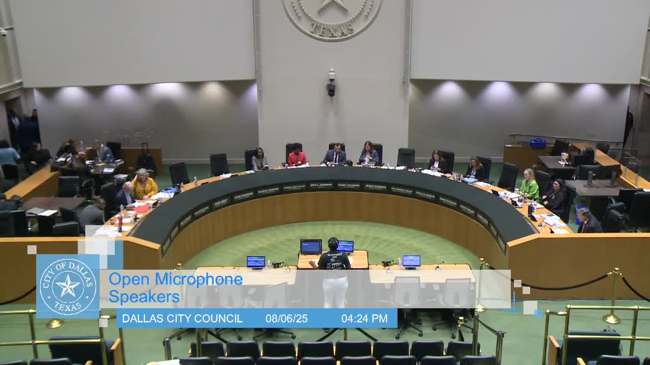 Citizens Address Dallas City Council on Police Actions and ICE Cooperation