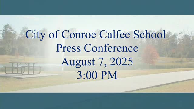 Mayor Duke announces restoration of water supply to Calfee Bridal School in Conroe