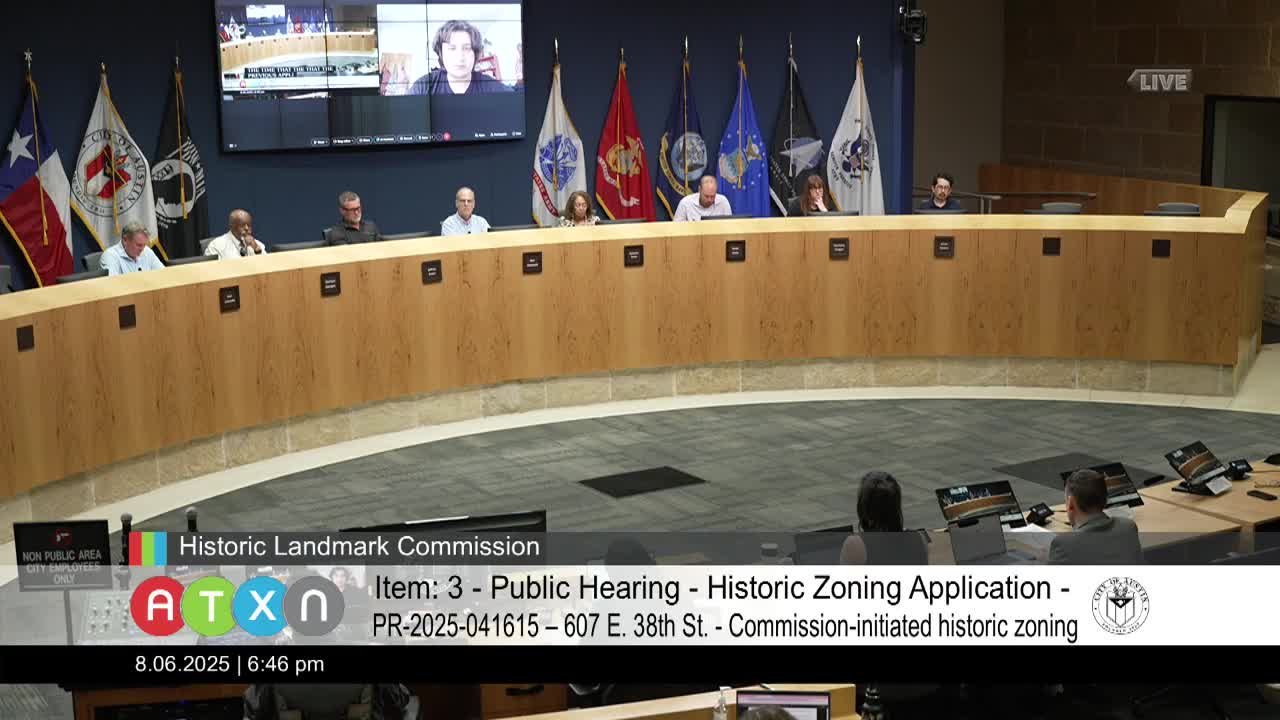 Commission Approves Postponement for Historic Zoning Case in Local Neighborhood