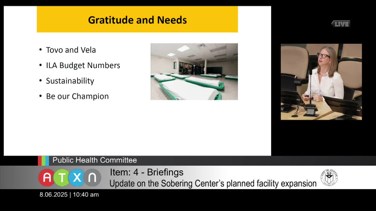 Sobering Center Chief Advocates Budget Overhaul to Enhance Operational Efficiency