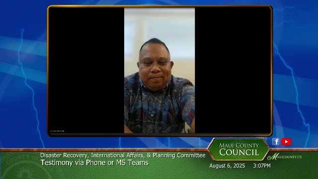 Council Member Sugimura praises Lahaina Land Trust and considers similar initiative for Upcountry