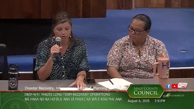 Lahaina Community Leaders Push for $200M Infrastructure and Housing Recovery Plan