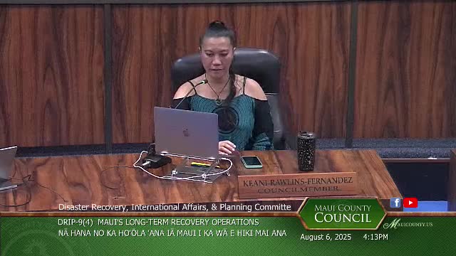 Lahaina Community Leaders Discuss Recovery Goals and Preventing Displacement