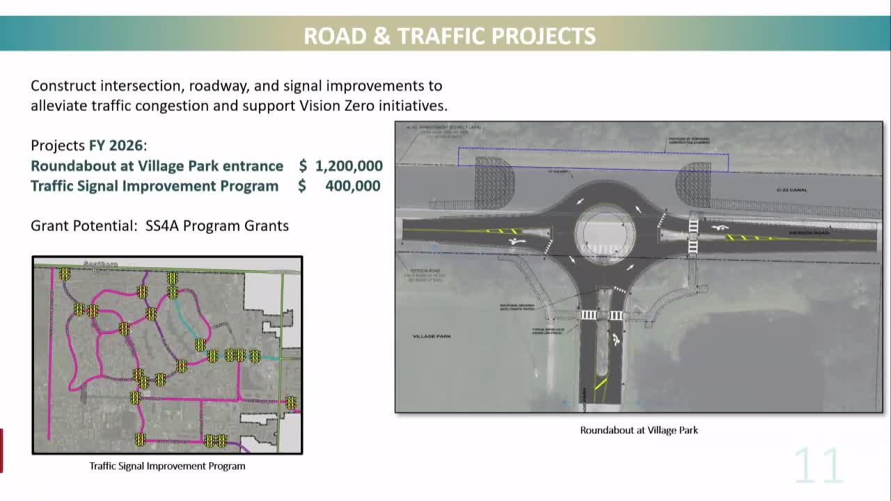 Wellington announces traffic signal upgrades and roundabout improvements at Village Park