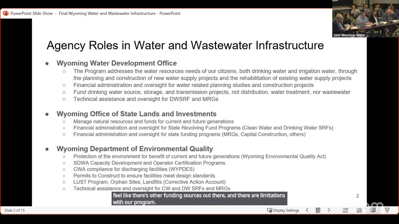 Wyoming Agencies Collaborate on Water Infrastructure Funding and Support Strategy
