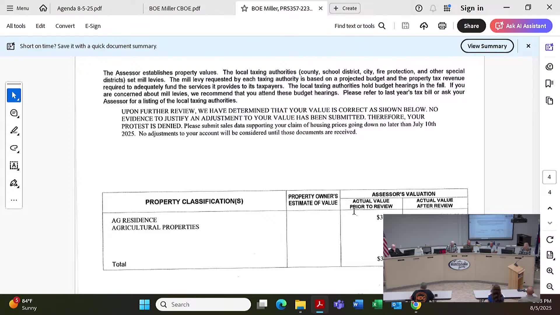 Property Owner Challenges County Assessor's Fraudulent Valuation Adjustments
