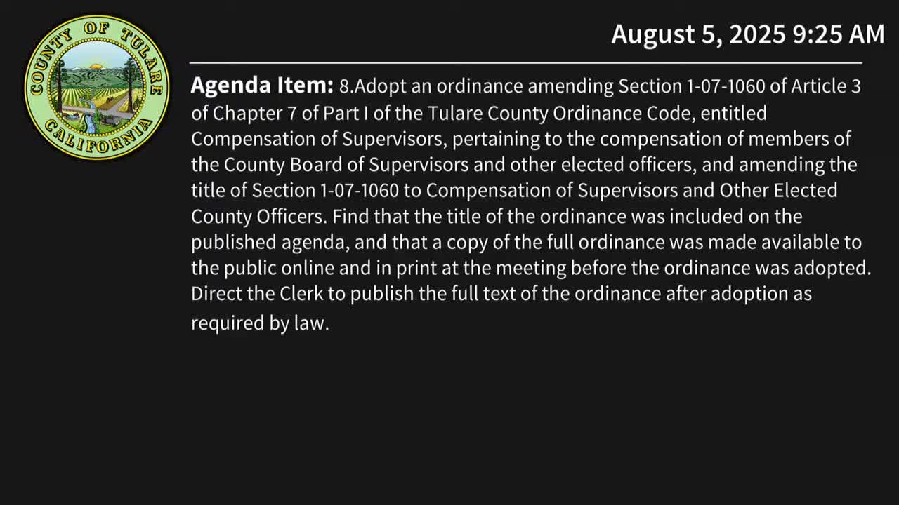 Tulare County Board Recognizes August 2025 as Child Support Awareness Month