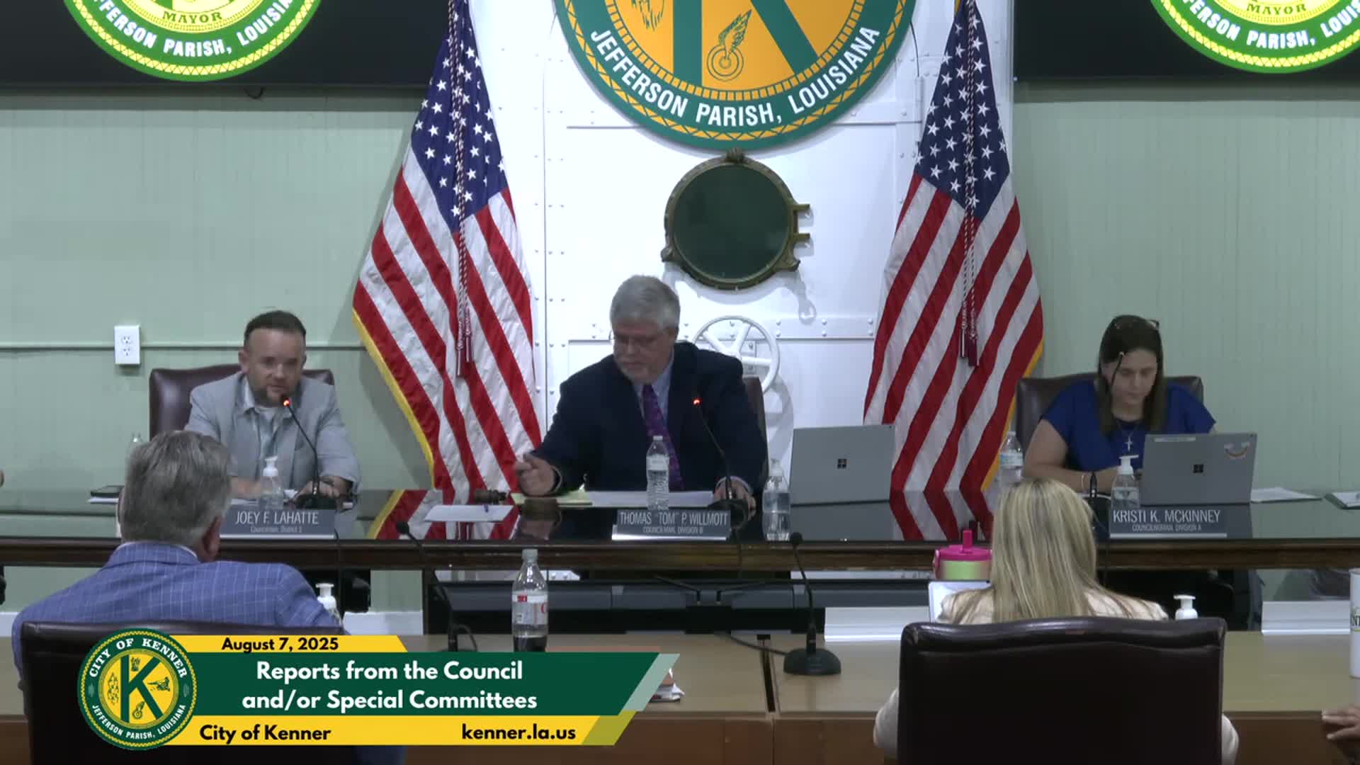 Council Members Address Power Outages and Retirement of Fire Chiefs in Kenner