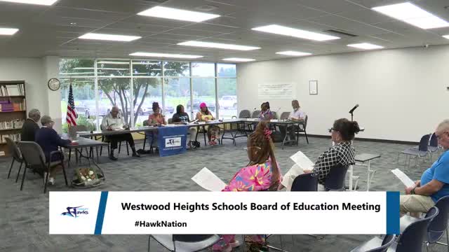 Westwood Heights board approves budget items, vendor payments and staffing reductions; principal resignation accepted