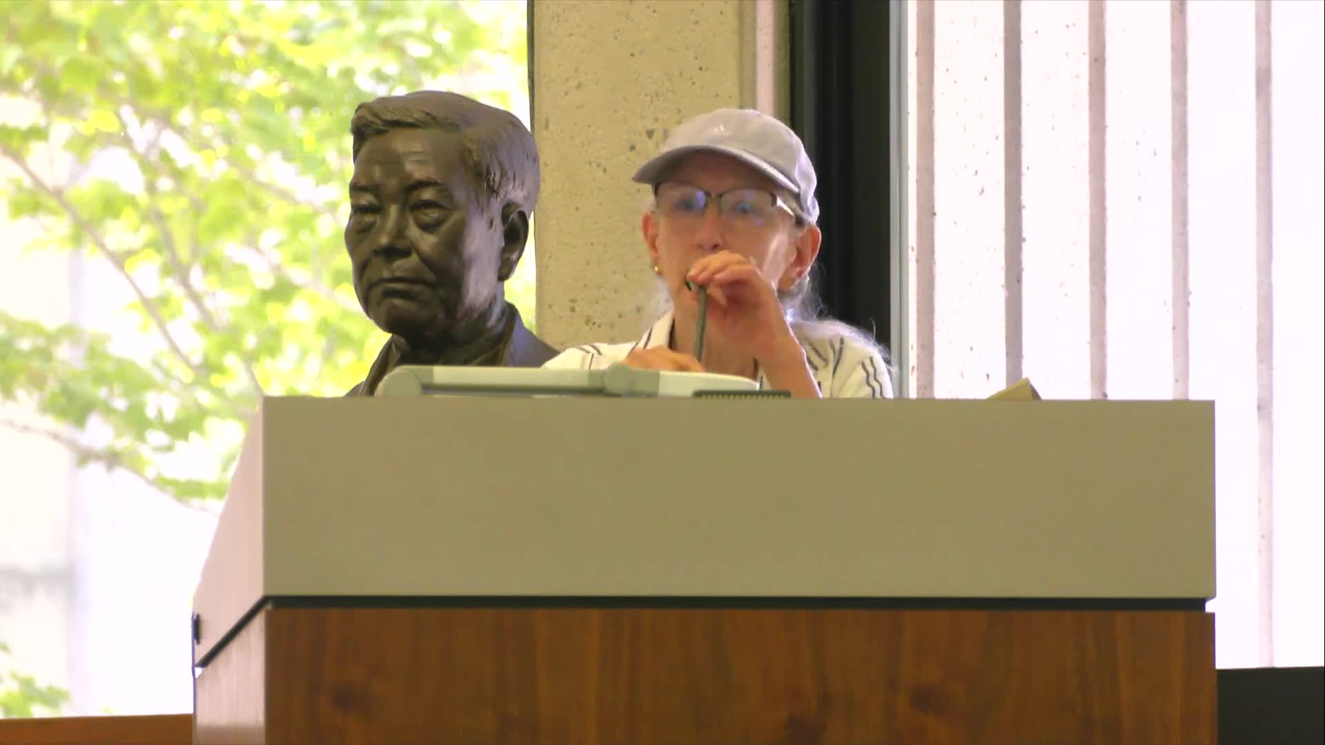 Janice Carmen questions status of Asawa artwork during city council meeting