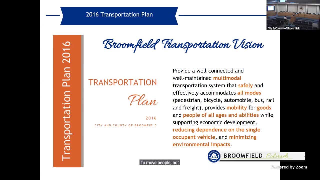 Broomfield Council Updates Transportation Mobility Plan to Enhance Accessibility and Safety