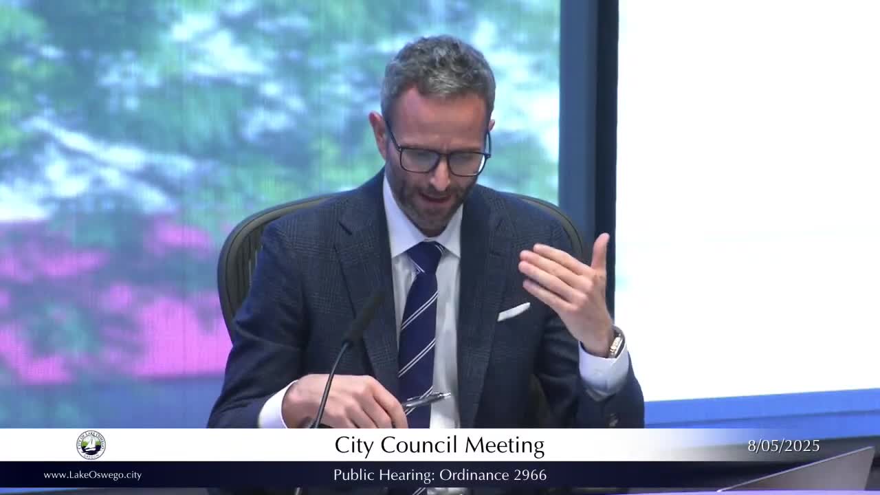 Lake Oswego Council Reviews Tree Removal Fees Amid Homeowners' Annexation Concerns