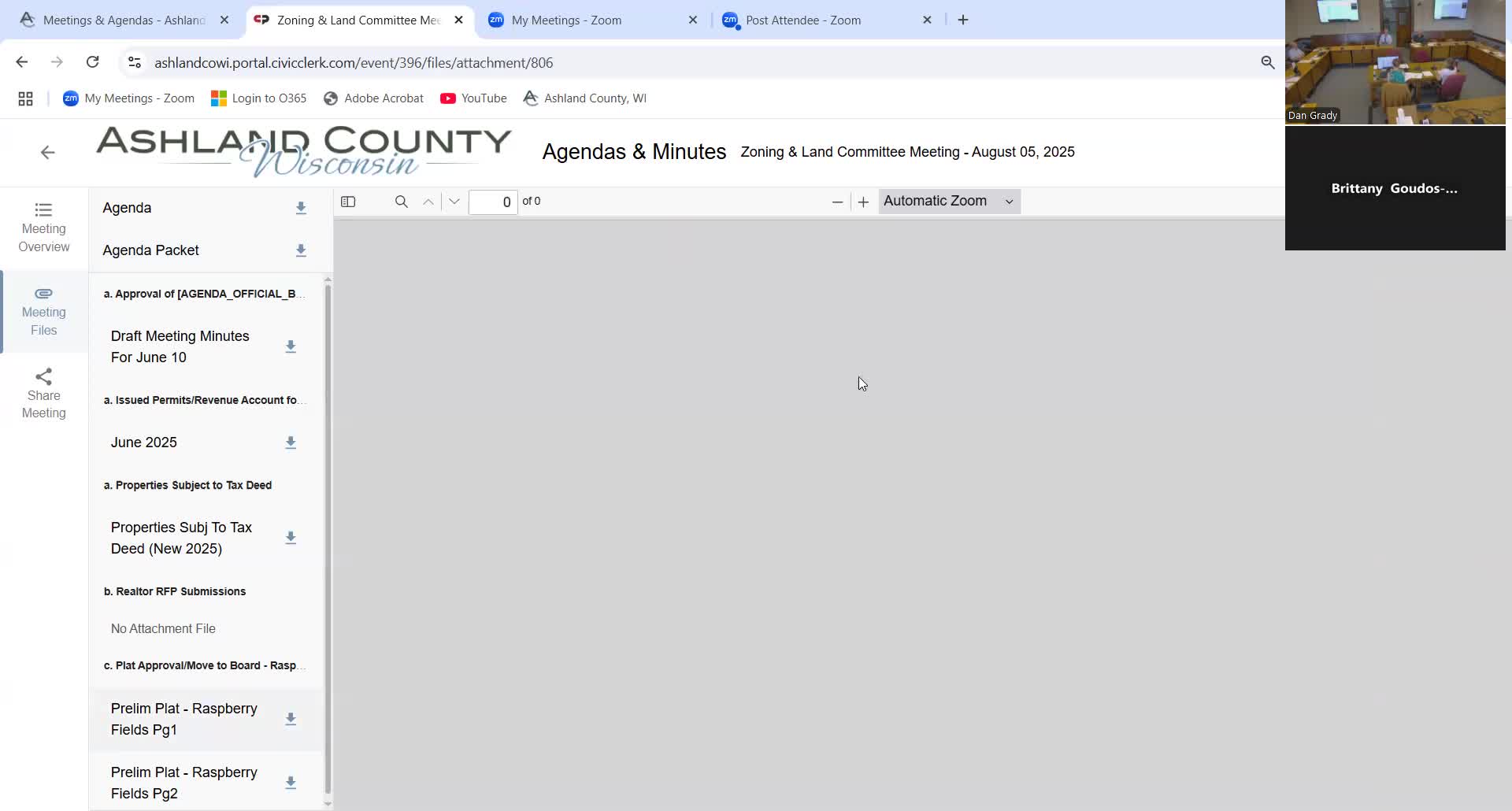 Committee approves subdivision plat for Town of LaPointe creating 10 lots