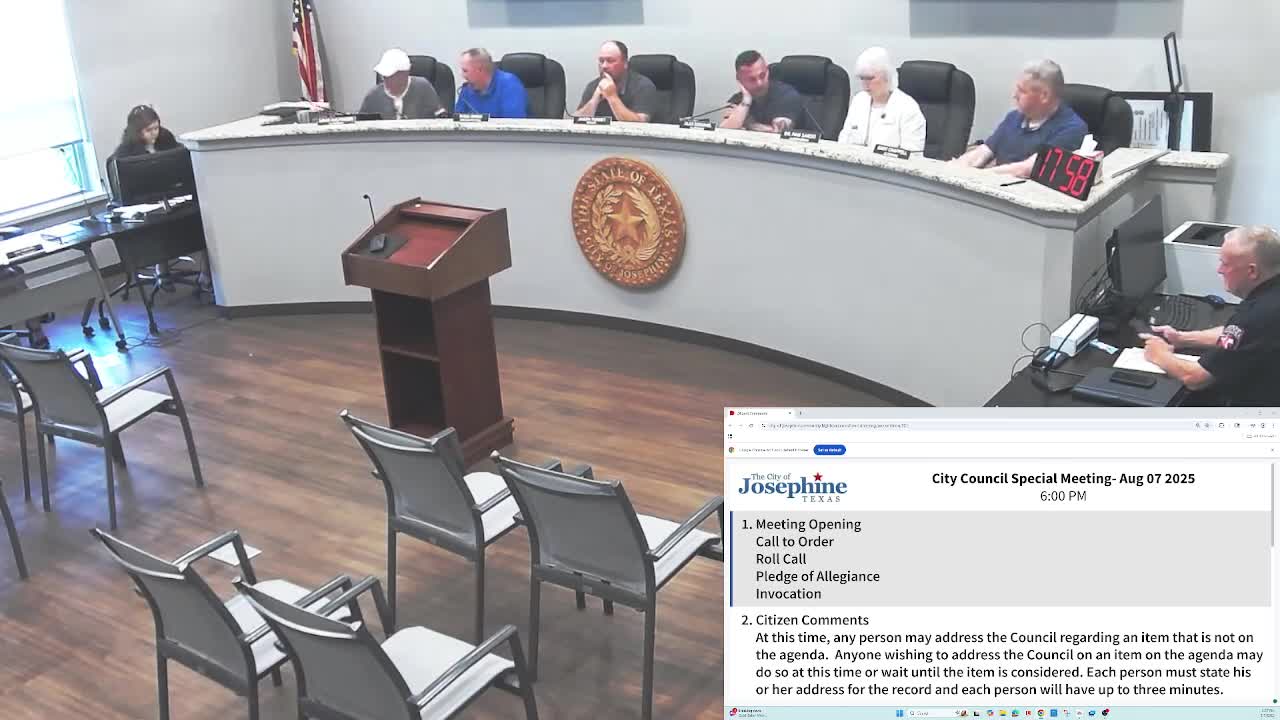 City of Josephine sets public hearing for 2025 property tax rate increase