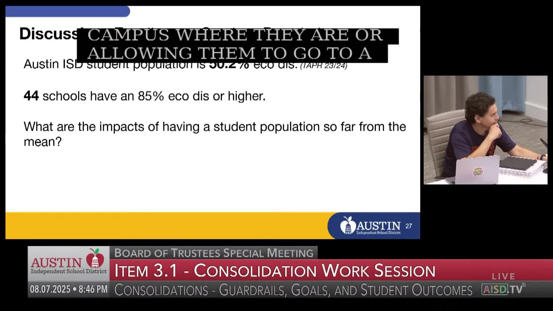 Trustees Discuss Support Strategies for Schools Facing Student Transitions