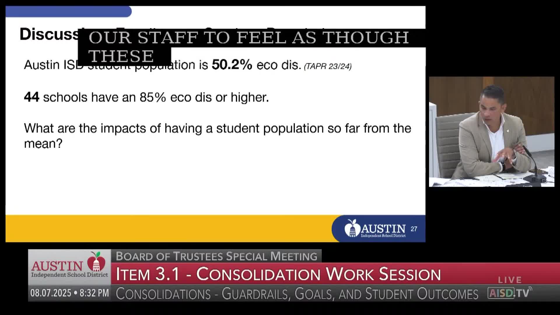 Austin School Board Discusses Budget Deficit and Equity in Student Resources