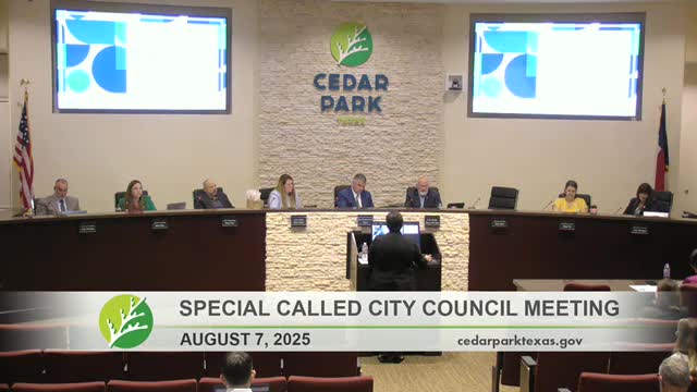 Cedar Park City Council Sets Proposed Tax Rate and Public Hearing Dates for 2026 Budget