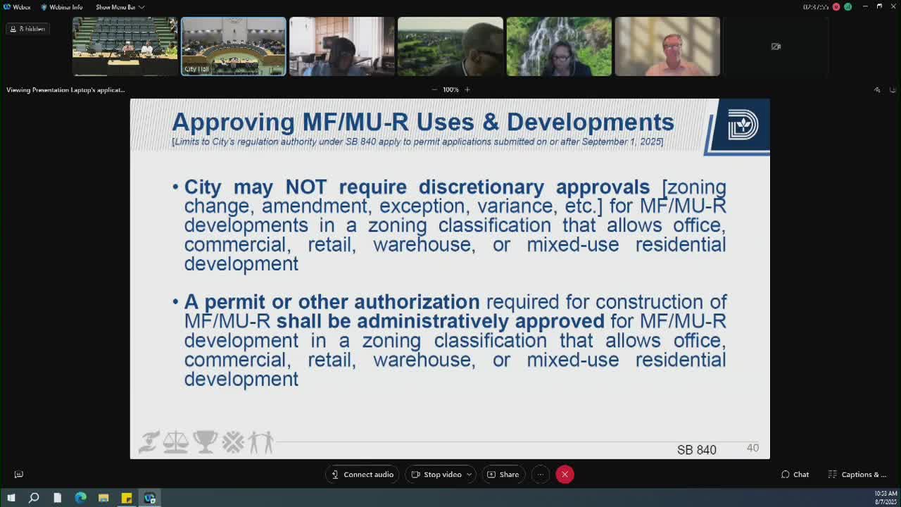 Commissioner Kingston questions zoning cases under new development bills