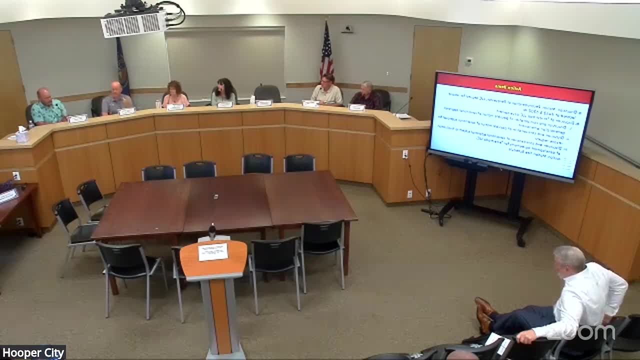 Hooper City Council Delays Approval Over Quarter Acre Lot Concerns