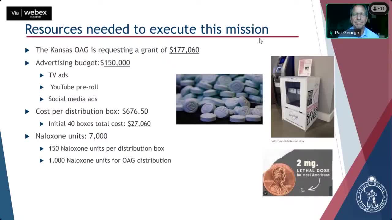 Attorney General Kobach wins funding to place naloxone in repurposed distribution boxes, launch PSA push