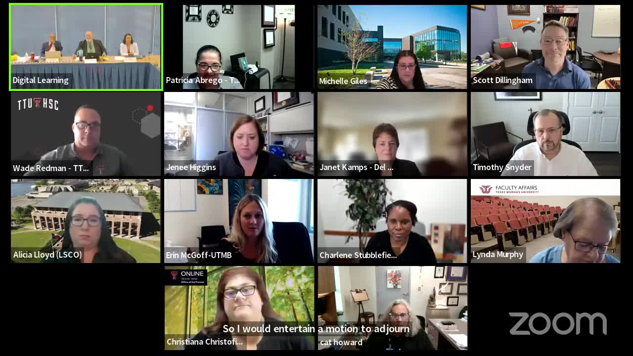 LTAC adjourns after routine business; motion approved by voice vote