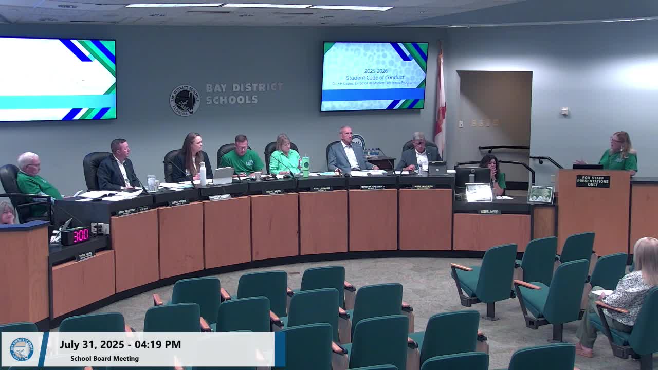 Bay District Schools Unveils Updated Student Code of Conduct for Parents and Students