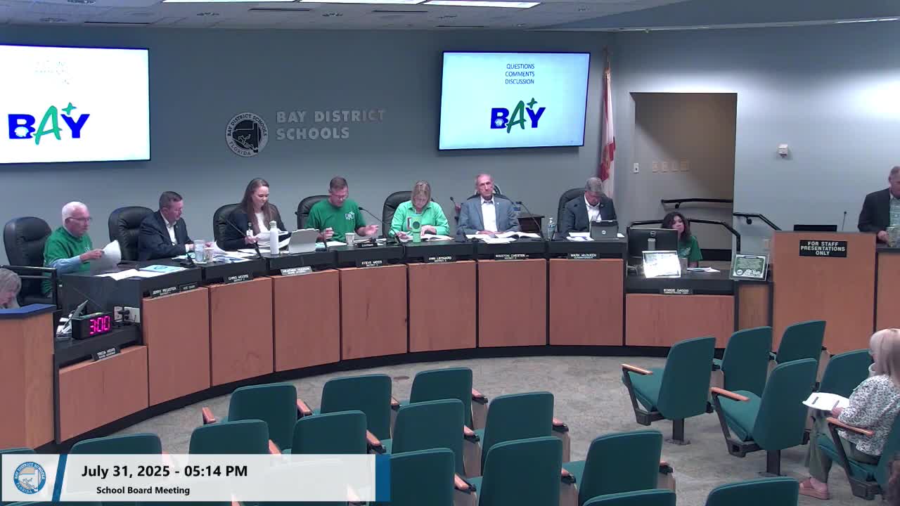 Bay County School Board Adopts Tentative Millage Rate and Budget for 2025-2026