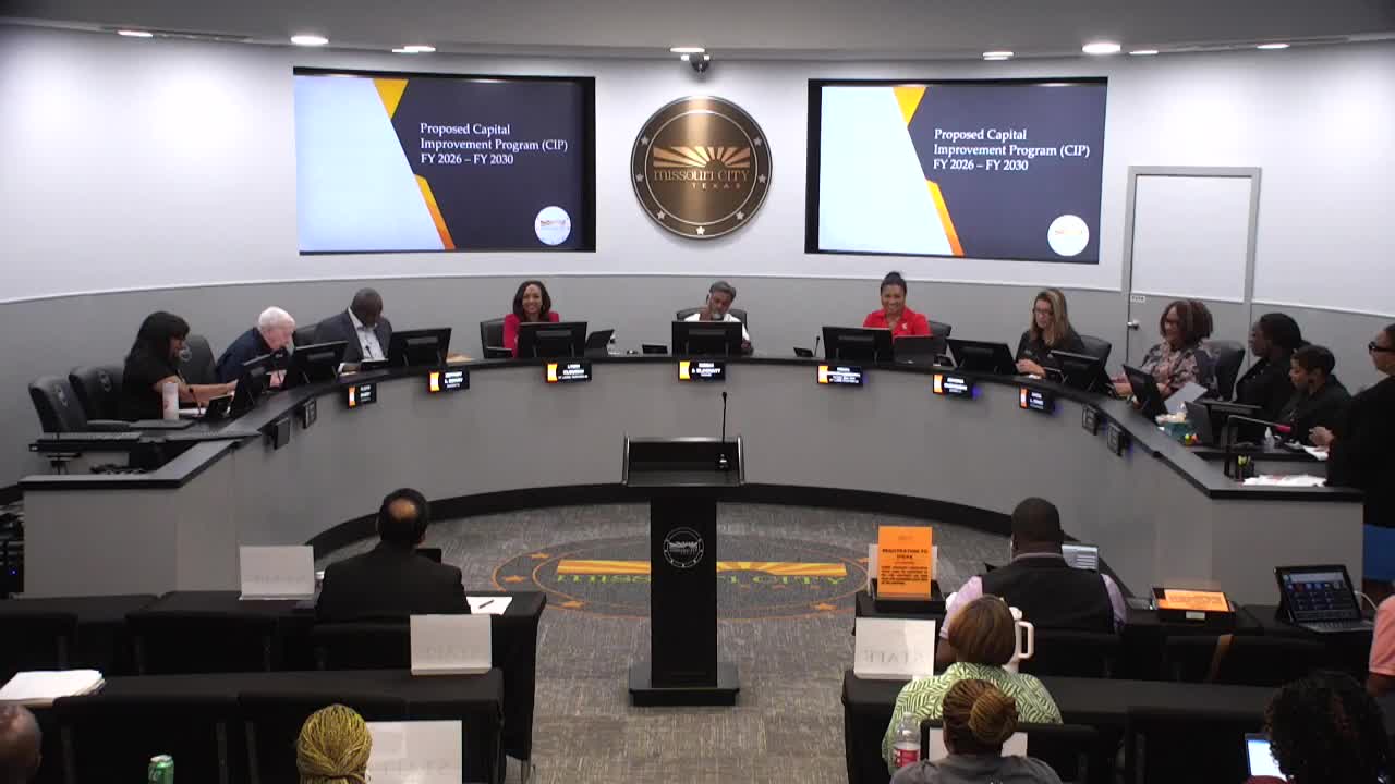 Missouri City Council Discusses Public Safety Budget for Police and Fire Services