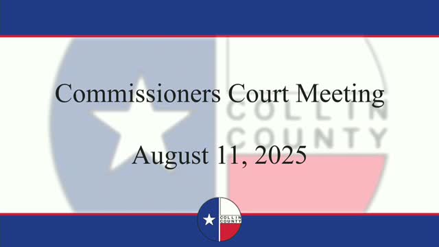Commissioner's Court Discusses Consent Agenda and Courthouse Security Meeting