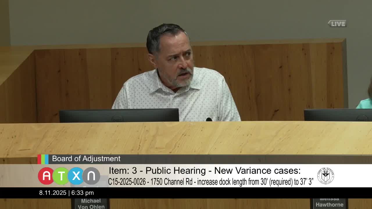 Board Postpones Boat Dock Variance Hearing to September 2025 Amid Community Opposition