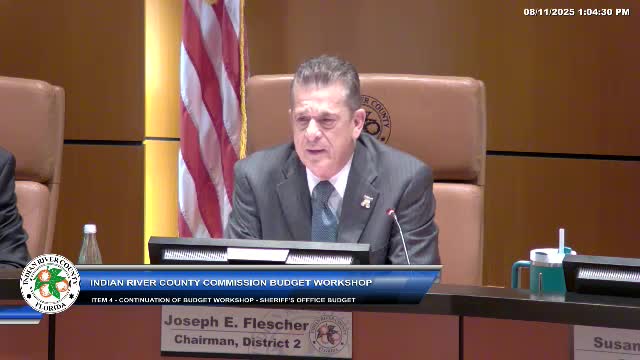 Indian River County Commissioners Face Sheriff Over Budget Cuts and Public Safety Funding