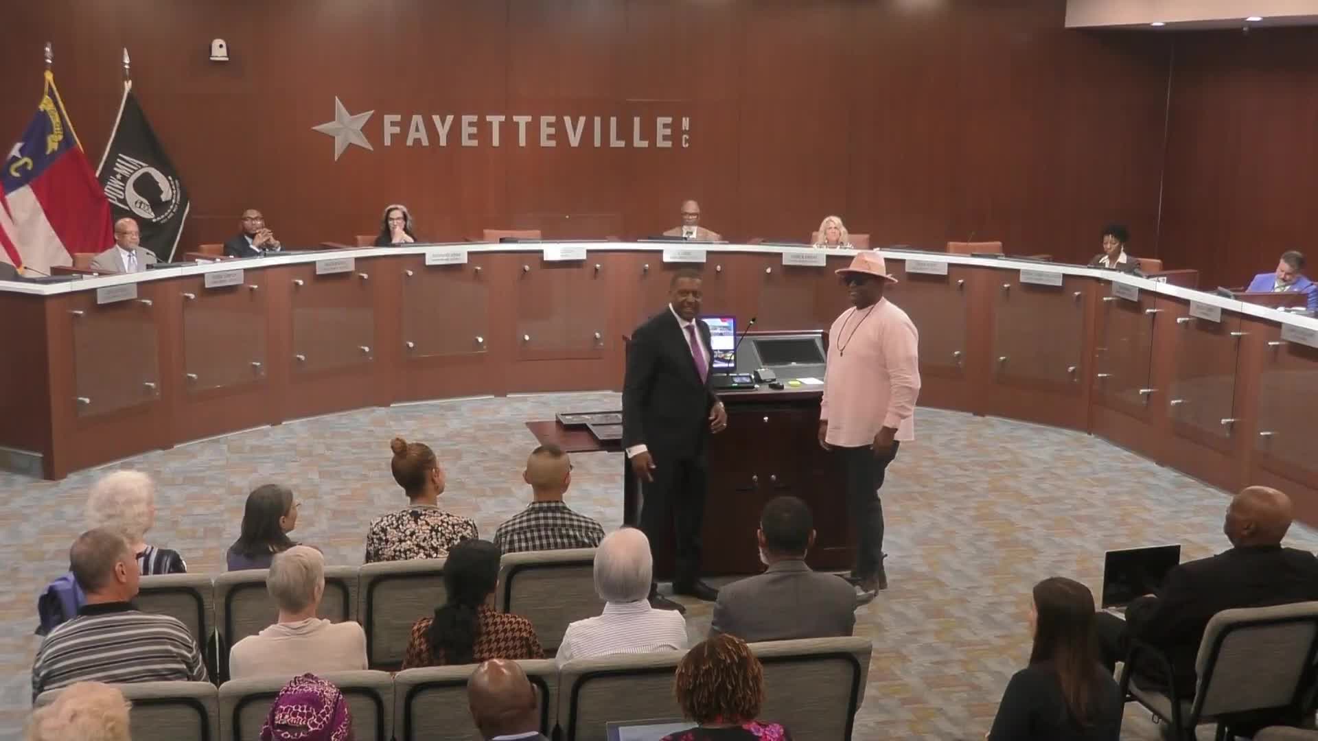 Fayetteville Honors Tony Brown and Sheriff Ennis Wright for Community Service